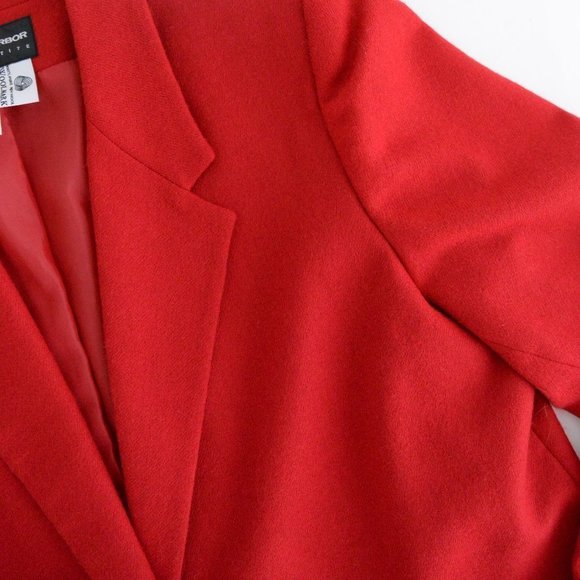 Vintage Sage Harbor Red 100% Wool Button Down Blazer 16P - Picture 11 of 13